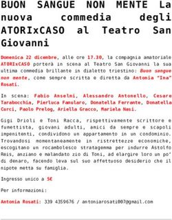 BUON SANGUE NON MENTE La - nuova degli - Il Discorso