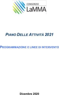 PIANO DELLE ATTIVITÀ 2021 - PROGRAMMAZIONE E LINEE DI INTERVENTO - DICEMBRE 2020 - CONSORZIO LAMMA