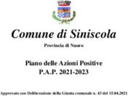 Comune di Siniscola P.A.P. 2021-2023 - Piano delle Azioni Positive Provincia di Nuoro - Comune di ...