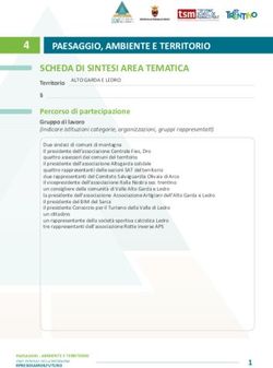 SCHEDA DI SINTESI AREA TEMATICA - Stati Generali della Montagna