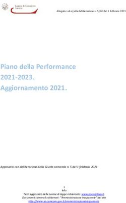 Piano della Performance 2021-2023. Aggiornamento 2021.
