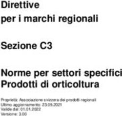 Direttive per i marchi regionali Sezione C3 Norme per settori specifici Prodotti di orticoltura - Propriet&agrave;: Associazione svizzera dei prodotti ...