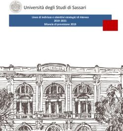 Linee di indirizzo e obiettivi strategici di Ateneo 2019-2021 Bilancio di previsione 2019