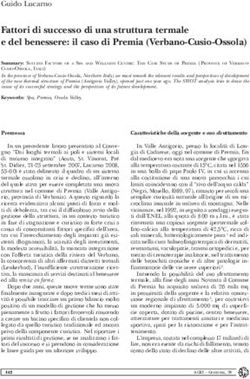 Fattori di successo di una struttura termale e del benessere: il caso di Premia (Verbano-Cusio-Ossola) - AGEI