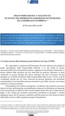 I REATI TRIBUTARI NEL 'CATALOGO 231'. UN NUOVO (MA IMPERFETTO) STRUMENTO DI CONTRASTO ALLA CRIMINALITÀ D'IMPRESA ( )