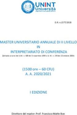 MASTER UNIVERSITARIO ANNUALE DI II LIVELLO IN INTERPRETARIATO DI CONFERENZA