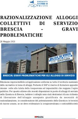 RAZIONALIZZAZIONE ALLOGGI SERVIZIO - SAP ...