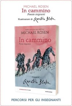 In cammino MICHAEL ROSEN - Percorsi per gli insegnanti - LeggendoLeggendo