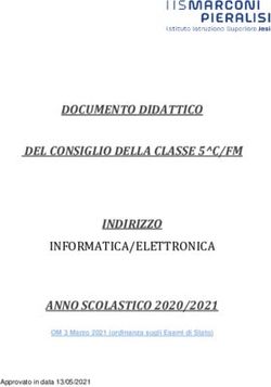 INFORMATICA/ELETTRONICA - DOCUMENTO DIDATTICO DEL CONSIGLIO DELLA CLASSE 5 C/FM - ANNO SCOLASTICO 2020/2021