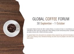GLOBAL COFFEE FORUM 30 September - 1 October