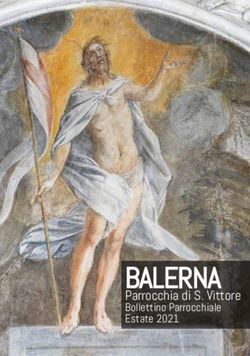 BALERNA Parrocchia di S. Vittore - Bollettino Parrocchiale Estate 2021