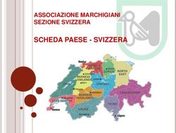 SCHEDA PAESE - SVIZZERA - ASSOCIAZIONE MARCHIGIANI SEZIONE SVIZZERA - Regione Marche