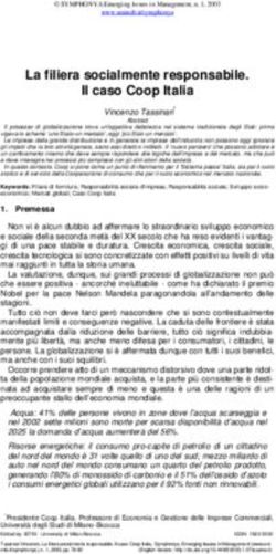 La filiera socialmente responsabile. Il caso Coop Italia