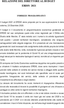 RELAZIONE DEL DIRETTORE AL BUDGET ERDIS 2021 - ERDIS Ente Regionale per il ...