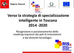 Verso la strategia di specializzazione intelligente in Toscana 2014 -2020 - Ricognizione e posizionamento delle roadmap espresse dai poli di ...