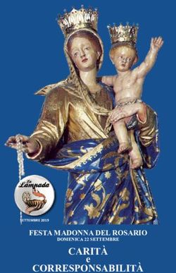 CARIT&Agrave; CORRESPONSABILIT&Agrave; - e FESTA MADONNA DEL ROSARIO DOMENICA 22 SETTEMBRE - Parrocchia S.Andrea