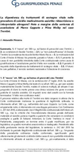 La dipendenza da trattamenti di sostegno vitale nelle procedure di suicidio medicalmente assistito: ridescrizione o interpretatio abrogans? Note a ...