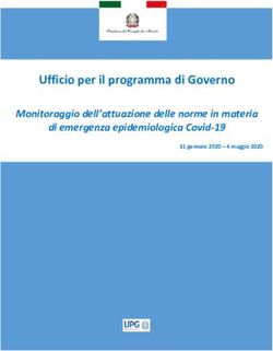 Ufficio per il programma di Governo - Monitoraggio dell'attuazione delle norme in materia di emergenza epidemiologica Covid-19 - Ufficio per il ...