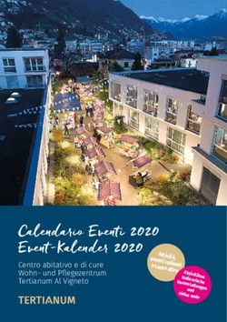 Calendario Eventi 2020 Event-Kalender 2020 - Centro abitativo e di cure Wohn- und Pflegezentrum Tertianum Al Vigneto