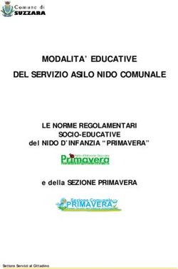 MODALITA' EDUCATIVE DEL SERVIZIO ASILO NIDO COMUNALE - LE NORME REGOLAMENTARI SOCIO-EDUCATIVE del NIDO D'INFANZIA "PRIMAVERA" e della SEZIONE ...