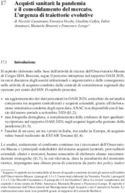 17 Acquisti sanitari: la pandemia - e il consolidamento del ...