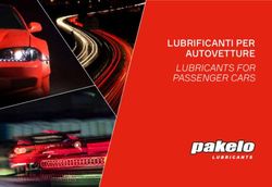 LUBRIFICANTI PER AUTOVETTURE LUBRICANTS FOR PASSENGER CARS
