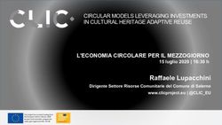 Raffaele Lupacchini Dirigente Settore Risorse Comunitarie del Comune di Salerno www.clicproject.eu | @CLIC_EU - CLIC Project