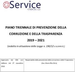 PIANO TRIENNALE DI PREVENZIONE DELLA CORRUZIONE E DELLA TRASPARENZA