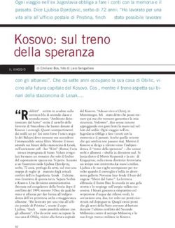 Kosovo: sul treno della speranza