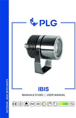 IBIS MANUALE D'USO | USER MANUAL - 1150gr - PLG LED Lighting