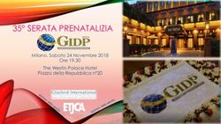 35 SERATA PRENATALIZIA - Milano, Sabato 24 Novembre 2018 Ore 19.30 The Westin Palace Hotel Piazza della Repubblica n 20 - Gidp