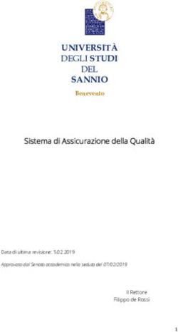 UNIVERSITÀ DEGLI STUDI - DEL SANNIO