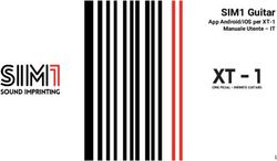 SIM1 Guitar App Android/iOS per XT-1 Manuale Utente - IT