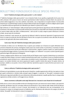 BOLLETTINO FENOLOGICO DELLE SPECIE PRATIVE - Ufficio Stampa