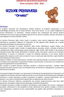 SEZIONE PRIMAVERA "Orsetti" - PROGETTO EDUCATIVO DIDATTICO - Casa Sacro Cuore
