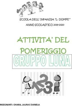 ATTIVITA' DEL POMERIGGIO - SCUOLA DELL' INFANZIA "L. DOMPE'" ANNO SCOLASTICO 2019-2020