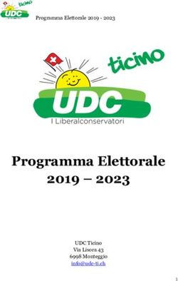 Programma Elettorale 2019 2023 - Programma Elettorale 2019 2023 - UDC Ticino Via Lisora 43 6998 Monteggio - Area Liberale