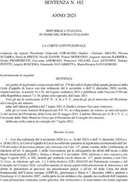 SENTENZA N. 182 ANNO 2021 - Processo Penale e Giustizia
