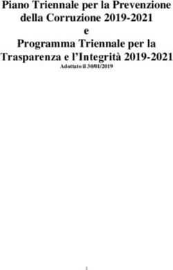 Piano Triennale per la Prevenzione della Corruzione 2019-2021 e Programma Triennale per la Trasparenza e l'Integrità 2019-2021 - Adottato il ...