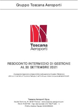 Gruppo Toscana Aeroporti - RESOCONTO INTERMEDIO DI GESTIONE AL 30 SETTEMBRE 2021