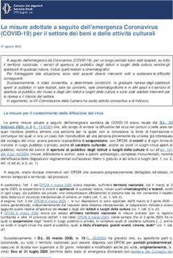 Le misure adottate a seguito dell'emergenza Coronavirus (COVID-19) per il settore dei beni e delle attivit&agrave; culturali