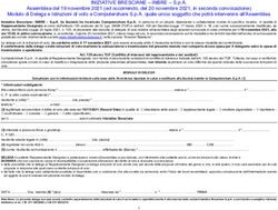 INIZIATIVE BRESCIANE - INBRE - S.p.A - Assemblea del 19 novembre 2021 (ed occorrendo, del 20 novembre 2021, in seconda convocazione) Modulo di ...