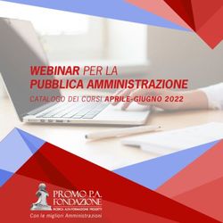 WEBINAR PER LA PUBBLICA AMMINISTRAZIONE - CATALOGO DEI CORSI APRILE-GIUGNO 2022 - Con le migliori Amministrazioni - Promo P.A.