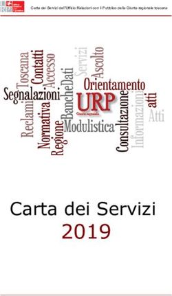 2019 Carta dei Servizi - Carta dei Servizi dell'Ufficio Relazioni con il Pubblico della Giunta regionale toscana - Regione Toscana