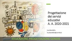 Progettazione dei servizi educativi - A. A. 2020-2021 EDUCAZIONE PROGETTAZIONE GENERE - e-Learning ...