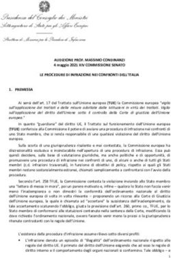 Presidenza del Consiglio dei Ministri - Sottosegretario di Stato per gli Affari Europei - Lavori Pubblici