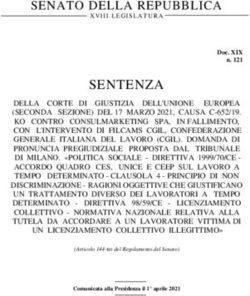 SENTENZA SENATO DELLA REPUBBLICA