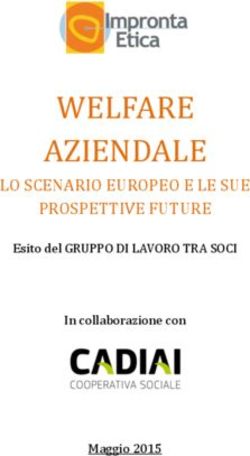 WELFARE AZIENDALE LO SCENARIO EUROPEO E LE SUE PROSPETTIVE FUTURE - Esito del GRUPPO DI LAVORO TRA SOCI