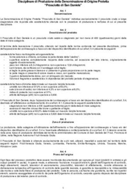 Disciplinare di Produzione della Denominazione di Origine Protetta "Prosciutto di San Daniele"