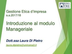 Introduzione al modulo Manageriale - Gestione Etica d'Impresa a.a.2017/18 - Dipartimento di Economia Aziendale